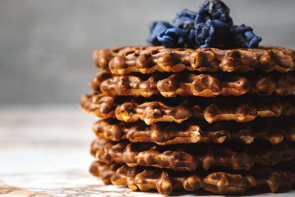 巧克力蛋奶凍華夫餅