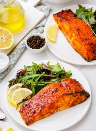 氣炸鍋鮭魚成品圖